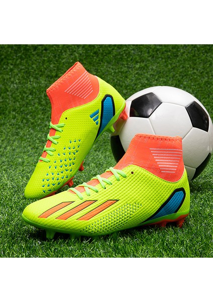 Futbol Sneaker Futsal Açık Eğitim Botları Erkek Futbol Profilli Yüksek Ayak Bileği Futbol Ayakkabısı (Yurt Dışından)