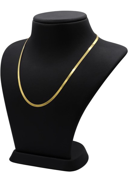 Italyan Yassı Zincir Altın Kaplama Kolye 194 modelleri