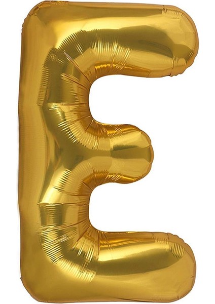Harf Folyo Balon Gold E Harf 40 Inç