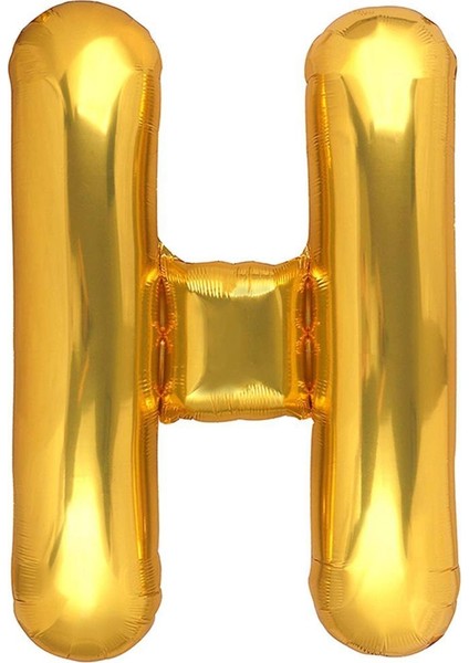 Harf Folyo Balon Gold H Harf 40 Inç
