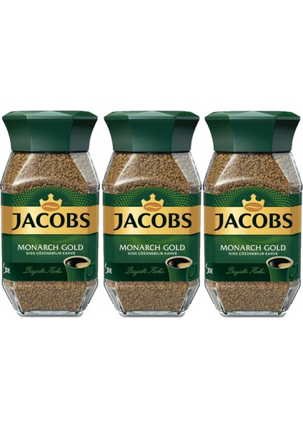 Monarch Gold Çözünebilir Kahve 100 gr Kavanoz ( 100 gr x 3 Adet)