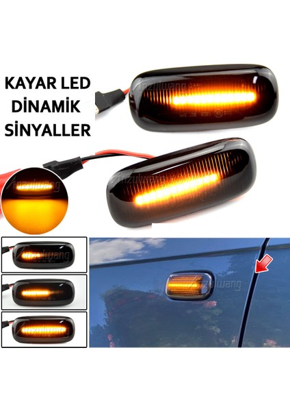 A4 B6 Kayar LED Çamurluk Sinyalleri - A4 B6 Kayar LED Yan Sinyal