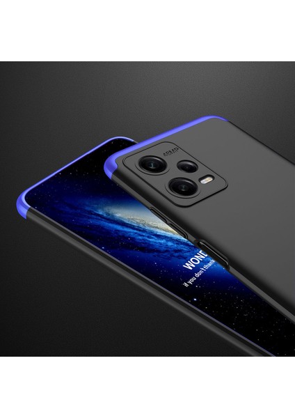 Xiaomi Redmi Note 12 5g Kılıf 360 Tam Koruma Ön ve Arka Sert Mika Kapak Orjinal Ays Gkk Kapak