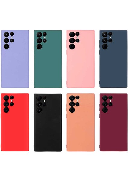 Samsung Galaxy S22 Ultra Kılıf Kadife Iç Yüzey Yumuşak Dokulu Kamera Korumalı Ince Silikon Kapak (Mara) modelleri