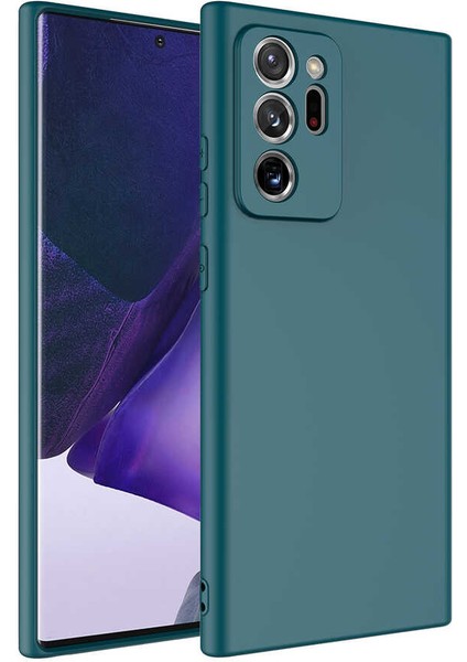 Samsung Galaxy Note 20 Ultra Kılıf Kadife Iç Yüzey Yumuşak Dokulu Kamera Korumalı Ince Silikon Kapak (Mara)