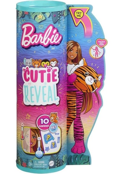 Cutie Reveal Jungle Serisi Oyuncak Bebek Desteği HKP97 - Zebra