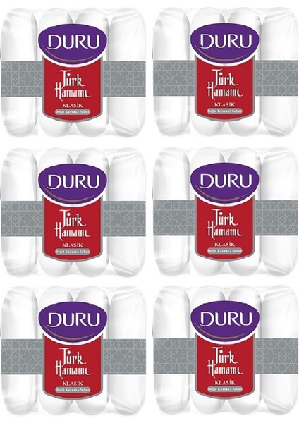 Türk Hamamı Klasik Doğal Kaynaklı 24 Adet Sabun 4X50GR x 6 Paket
