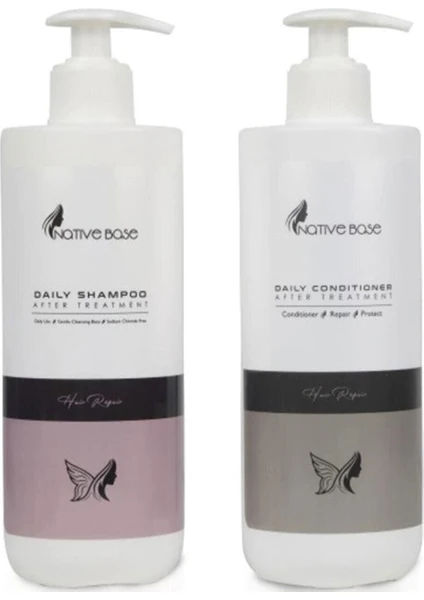 Native Base Keratin Sonrası Daily Günlük Şampuan+Krem 500 ml