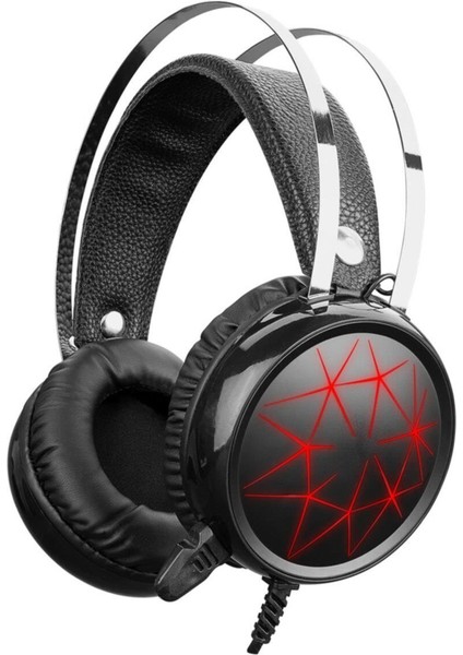 Sn-Rx5 LED Aydınlatmalı Siyah Telefon Uyumlu Oyuncu Kulaklığı