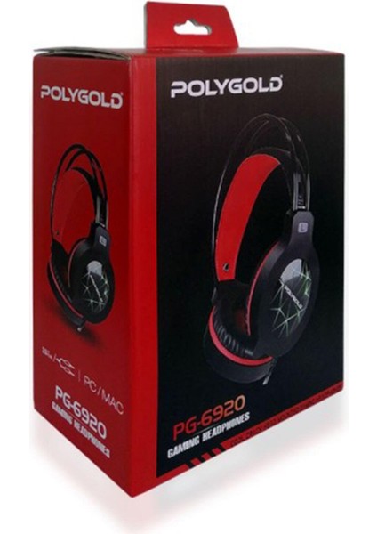 PG-6920 Ledli Gaming Mikrofonlu Oyuncu Pc Kulaklığı 3.5 mm Jack