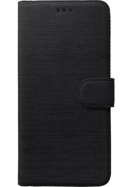 Samsung Galaxy A54 Kılıf Fabric Book Wallet Siyah