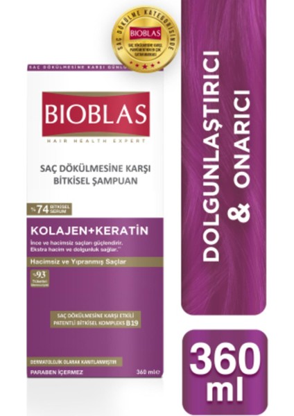 Ne Karşı Hacim Şampuanı Collagen Keratin 360 ml
