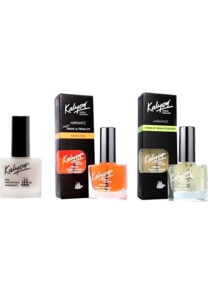 Tırnak Tırnak Bakım Yağı Tırnak Eti Peeling 3'lü Set