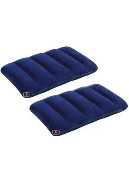 2 Adet Intex 68672 Kadife Kaplı Şişme Minder Yastık Kamp Yastığı