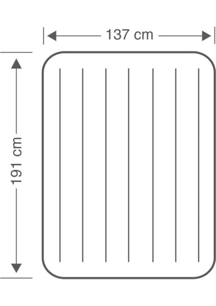 Çift Kişilik Şişme Yatak Kamp ve Misafir Yatağı 137X191X25 cm