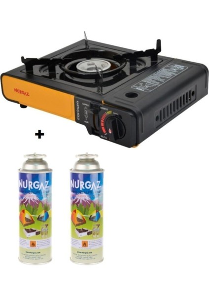 Ng 501 Tekli Portatif Ocak Siyah+ 2 Adet Kartuş Ng