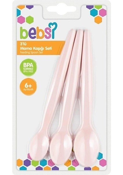 Bebsi Mama Kaşığı Pp 3'lü Set