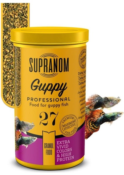 Guppy Balık Yemi Granul Food 250ML (27)