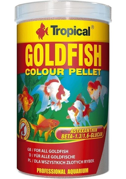 Goldfish Colour Pellet S Japon Balıkları Için Pelet Yem 110GR (250ML)