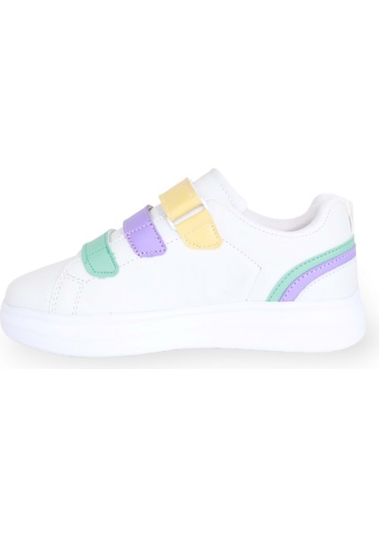 1610 Anatomik Tabanlı Unisex Çocuk Sneakers Ayakkabı - Nkt01610-Beyaz Mor-35