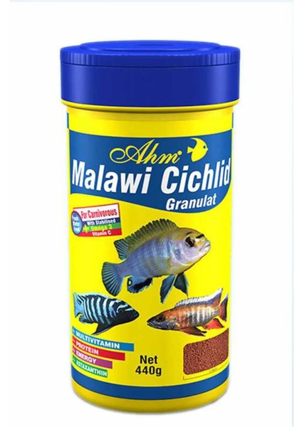 Malawi Cichlid Renklendirici Granül Balık Yemi 1000 ml 440 gr 8699375330182