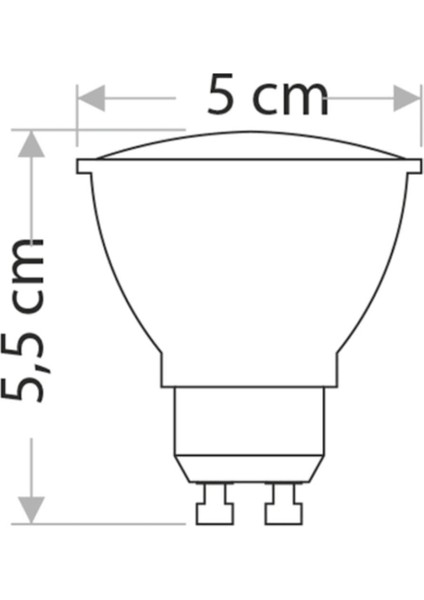 CT-4215 10 Adet Beyaz 7W LED Ampul (GU10) (Beyaz)