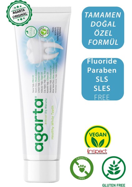 Doğal Bitki Özlü Florürsüz Diş Macunu 100 ML/130 gr x 3 Adet+ 20 ml Argan Kremi