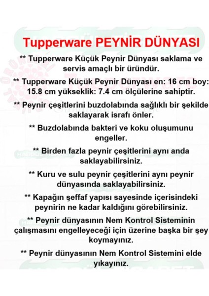 Peynir Dünyası Mini Peynir Saklama Kabı Hsgl modelleri