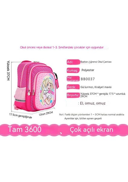 Barbie Prenses Okul Çantası Kız Sırt Çantası (Yurt Dışından)