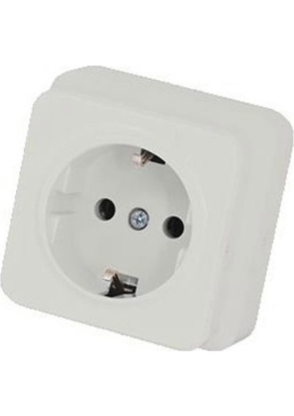 Sıva Üstü 5 Adet Priz + 5 Adet Anahtar+5 Adet Komitatör -Beyaz fiyatları