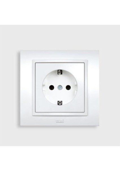 Zena Beyaz Topraklı Priz 12 Adet