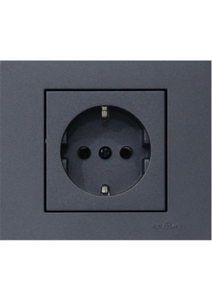 Grano Füme Topraklı Priz Çerçeve