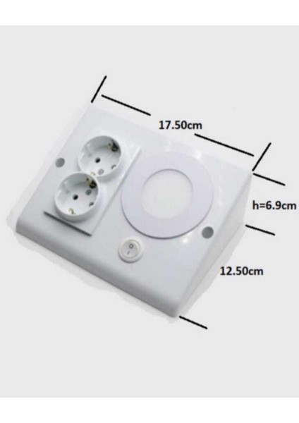 Inteknoloji Mutfak Dolap Altı Tezgah Prizi LED Spot (Beyaz) Işık Rengi Beyaz fırsatları