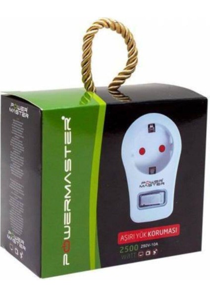 Powermaster 16816 Tekli Beyaz Anahtarlı Akım Korumalı Priz fiyatları