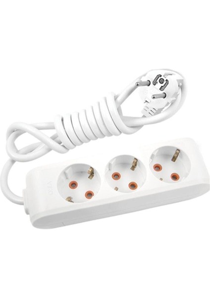Multi-Let Üçlü Priz Topraklı 2 mt (Çocuk Korumalı)