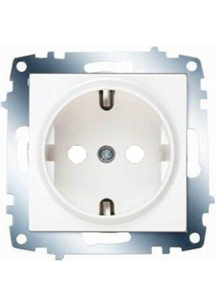Despina Beyaz Topraklı Priz
