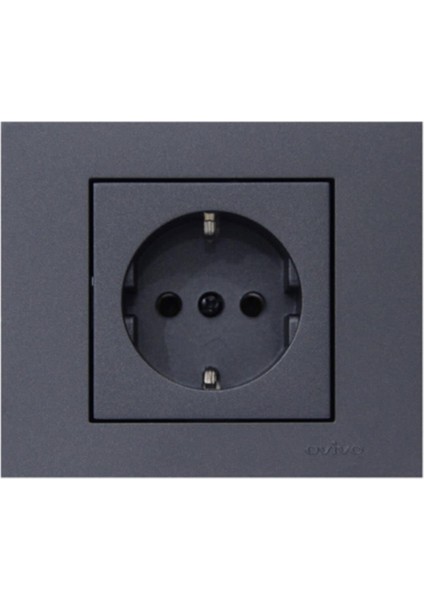 Grano Füme Topraklı Priz Çerçeve