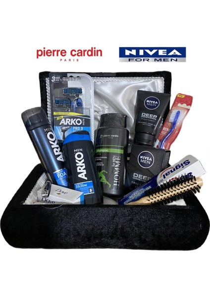 Lüx Erkek Cilt Bakım Seti - Damat Nişan Çeyiz Bohça Sandık Seti