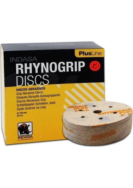 Discs Plus Line P120 7 Delik Yuvarlak Cırtlı Disk Zımpara Bir Kutu 50 Adet Makina Içindir.