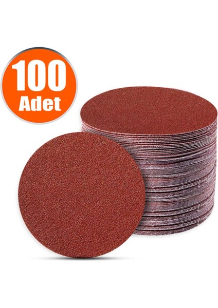 100 Adet Cırt Zımpara 115 mm Spiral Avuç Taşlama Matkap Uyumlu (120 Kum)