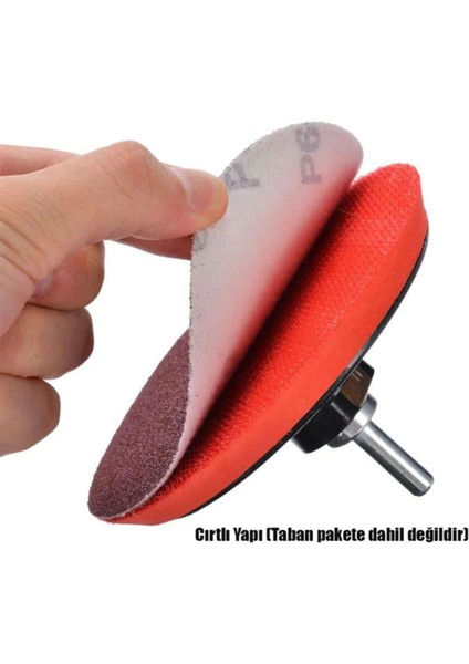 100 Adet Cırt Zımpara 115 mm Spiral Avuç Taşlama Matkap Uyumlu (120 Kum)