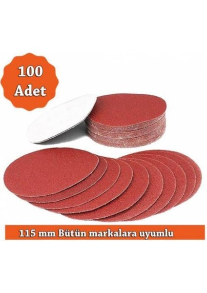 Yedek Cırt Zımpara 115 mm 100 Adet 60 Kum