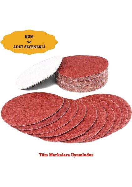 115 mm Yedek Cırt Zımpara (40-120 Kum / Adet Seçenekli) 100 ADET-120 Kum