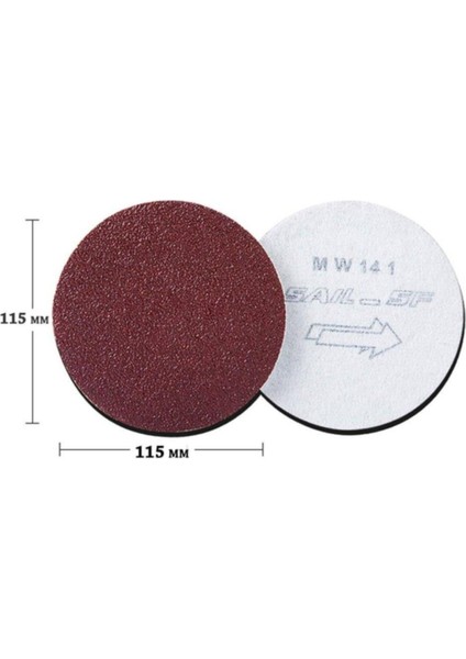115 mm Yedek Cırt Zımpara (40-120 Kum / Adet Seçenekli) 100 ADET-120 Kum