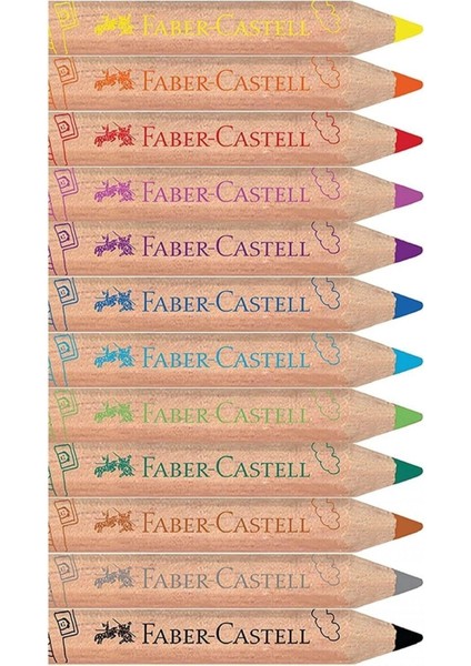 Faber Castel L 12'li Jumbo Üçgen Boya &quot;ilk Boya Kalemim&quot; Set / 5171000004000