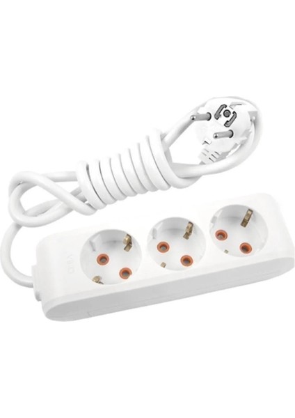 Uzatma Kablolu Topraklı Grup Priz 3'lü 2 Metre