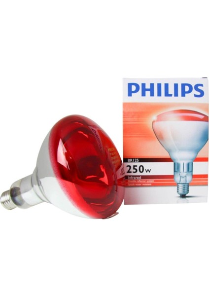 BR125 Ir 250W E27 230-250V Red 1ct/10 Philips BR125 Ir 250W E27