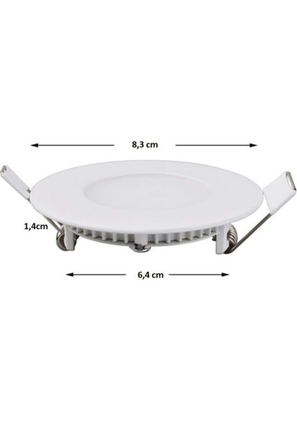 3W Günışığı LED Panel Spot Metal Kasa - 10 Adet CT-5144
