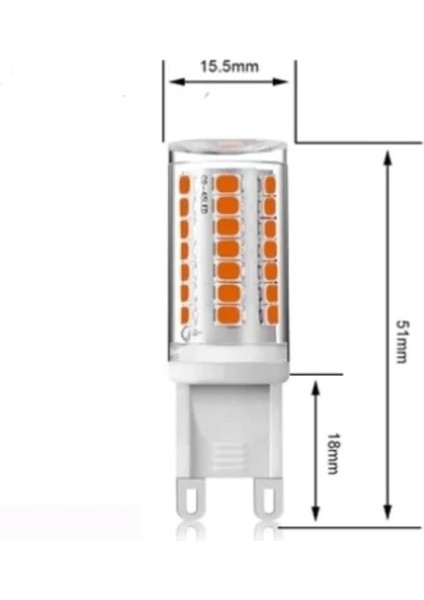 CT-4249 3W G9 220V Kapsül Ampul Günışığı 10 Adet