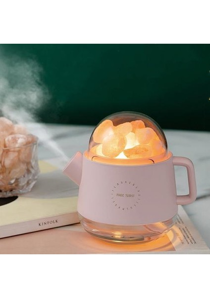 360 ml Taşınabilir Kristal Hava Kablosuz Aroma Uçucu Yağ Difüzörü Şarj Edilebilir Hava Humidificador Atmosfer Lambası ile Nemlemdirici (Yurt Dışından)